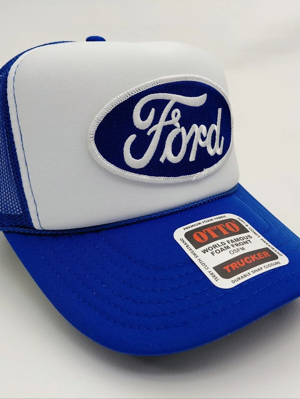 Ford Embroidered Patch Foam Trucker Cap Hat Mesh Snapback